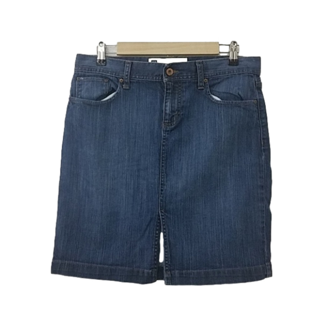 gap Jeans denim mini skirt sz 10 stretch split